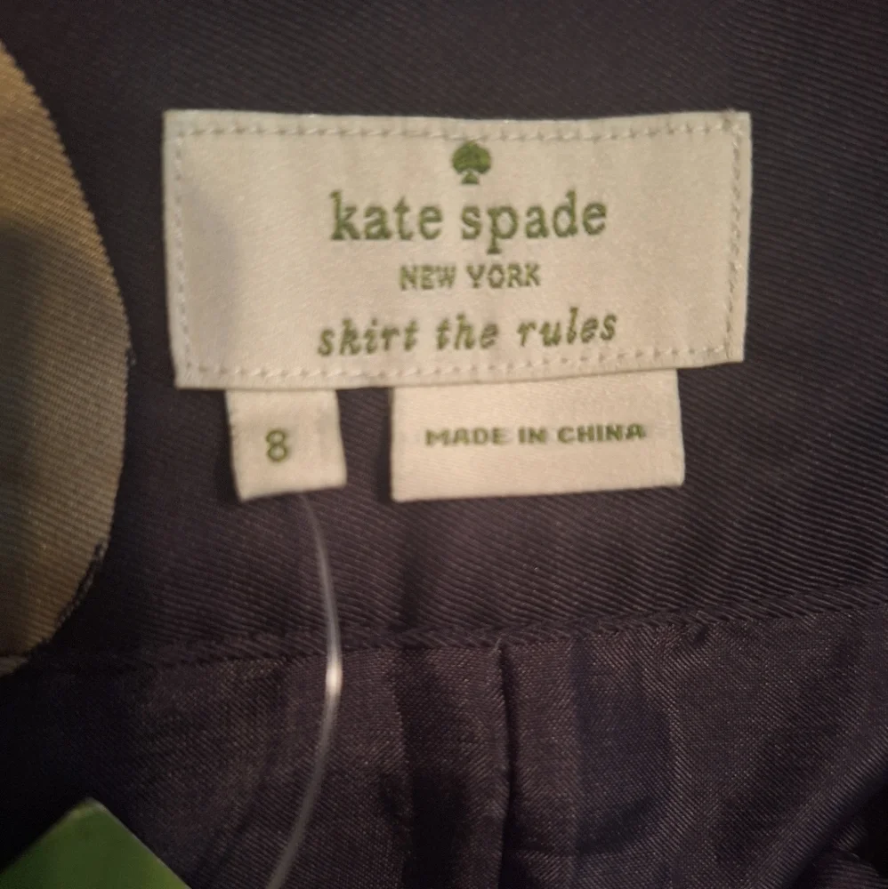 Kate spade silk holly black cork pleated skirt sz 8 NWT *K - Picture 7 of 9